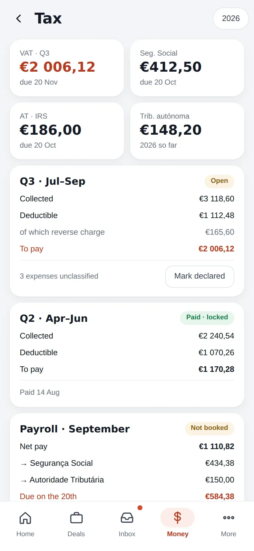 CRM VAT, social security and payroll overview